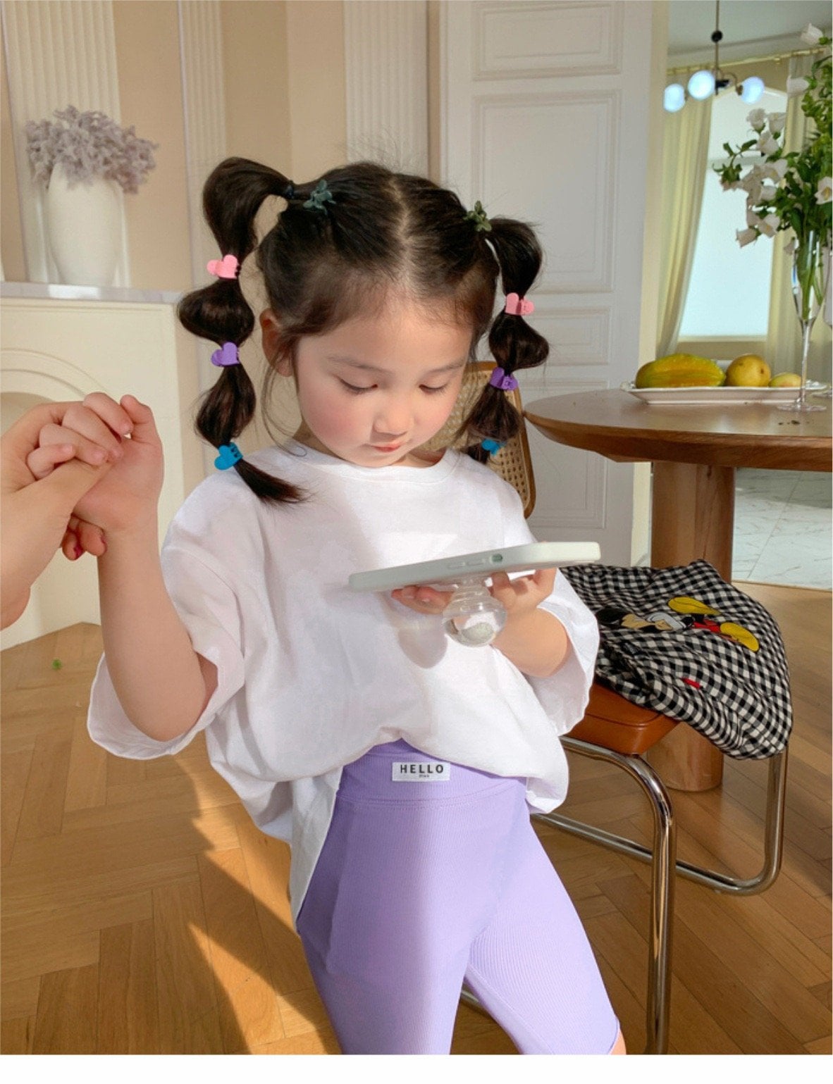 Quần legging biker thun tăm 5 màu Bé Gái size 120 / 130 / 140