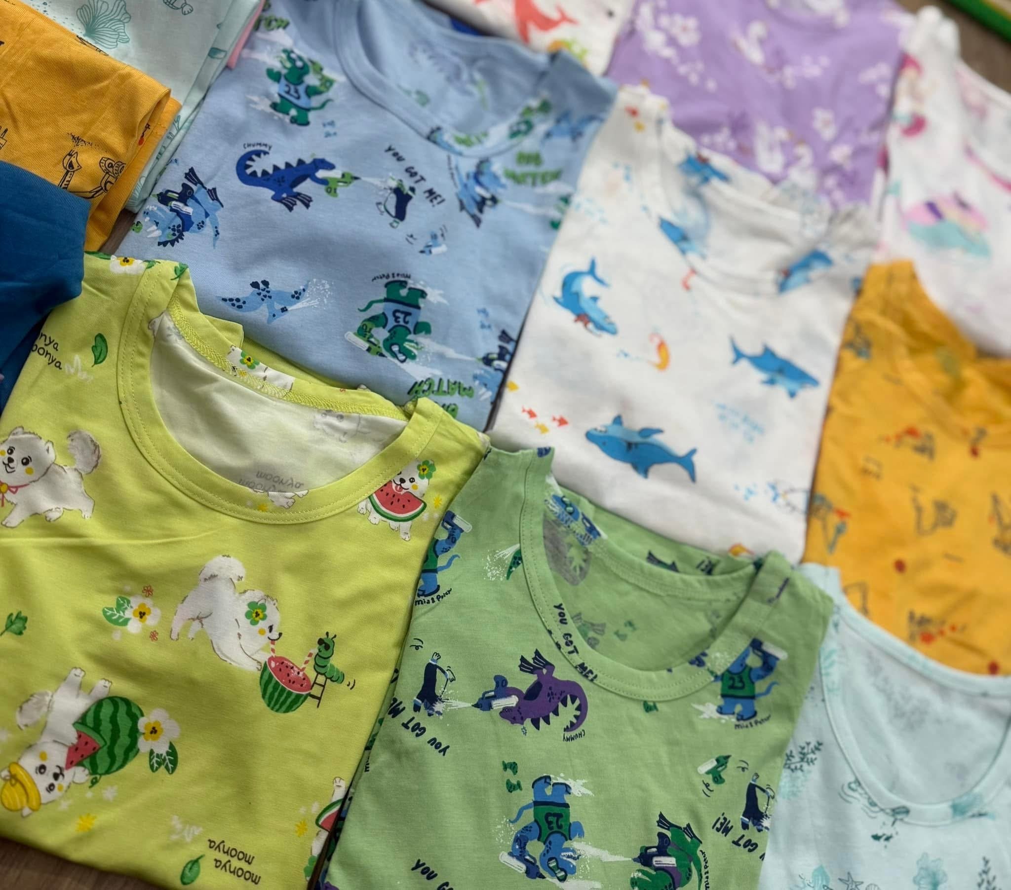 Bộ cotton, tencel xuất Hàn Moonya, Chummy dư xịn nhiều màu cho bé size 100-170