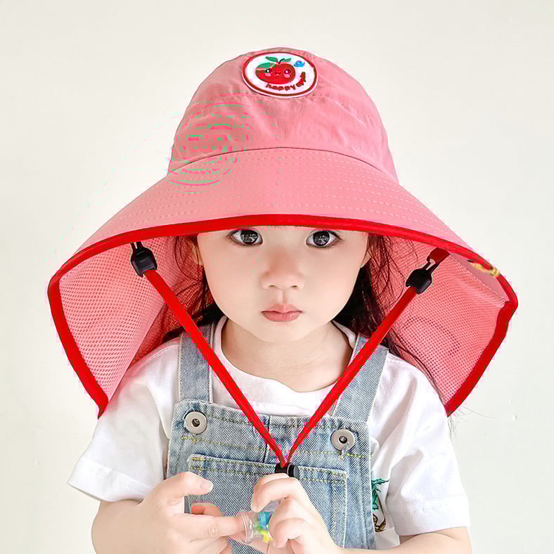 Mũ vành rộng chống nắng Cute Apple nhiều màu cho bé