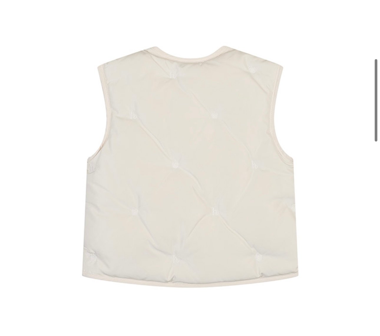 Áo gile lông vũ siêu nhẹ Happy Land xuất Hàn 2 màu kem/vàng cho bé size 90-120