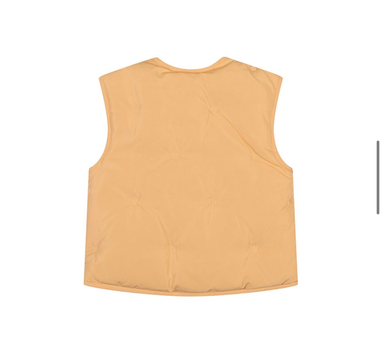 Áo gile lông vũ siêu nhẹ Happy Land xuất Hàn 2 màu kem/vàng cho bé size 90-120