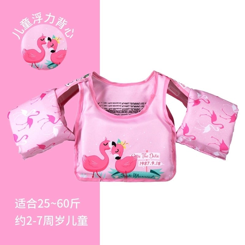 Áo phao bơi trợ nổi đỡ ngực liền tay nhiều màu cho BTBG