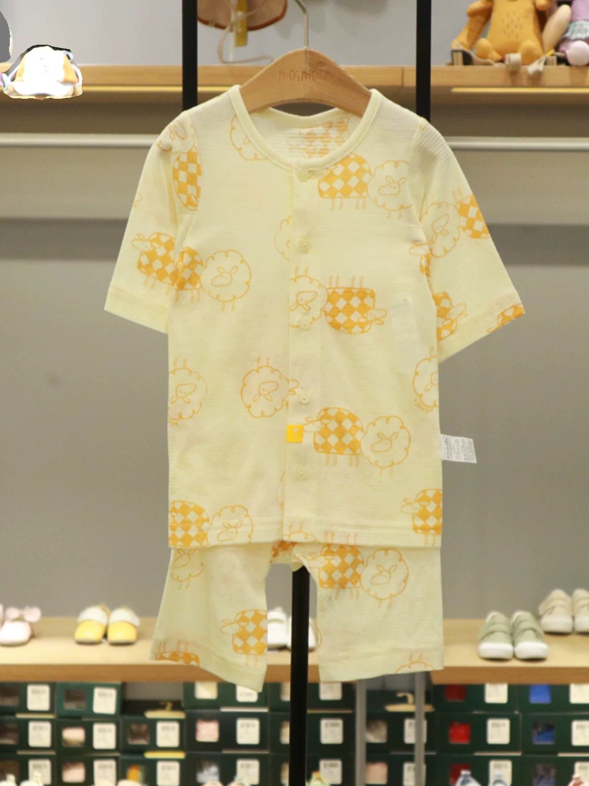 Bộ cotton giấy, cotton mỏng Moimoln xuất Hàn mặc thu cho bé size 80-130