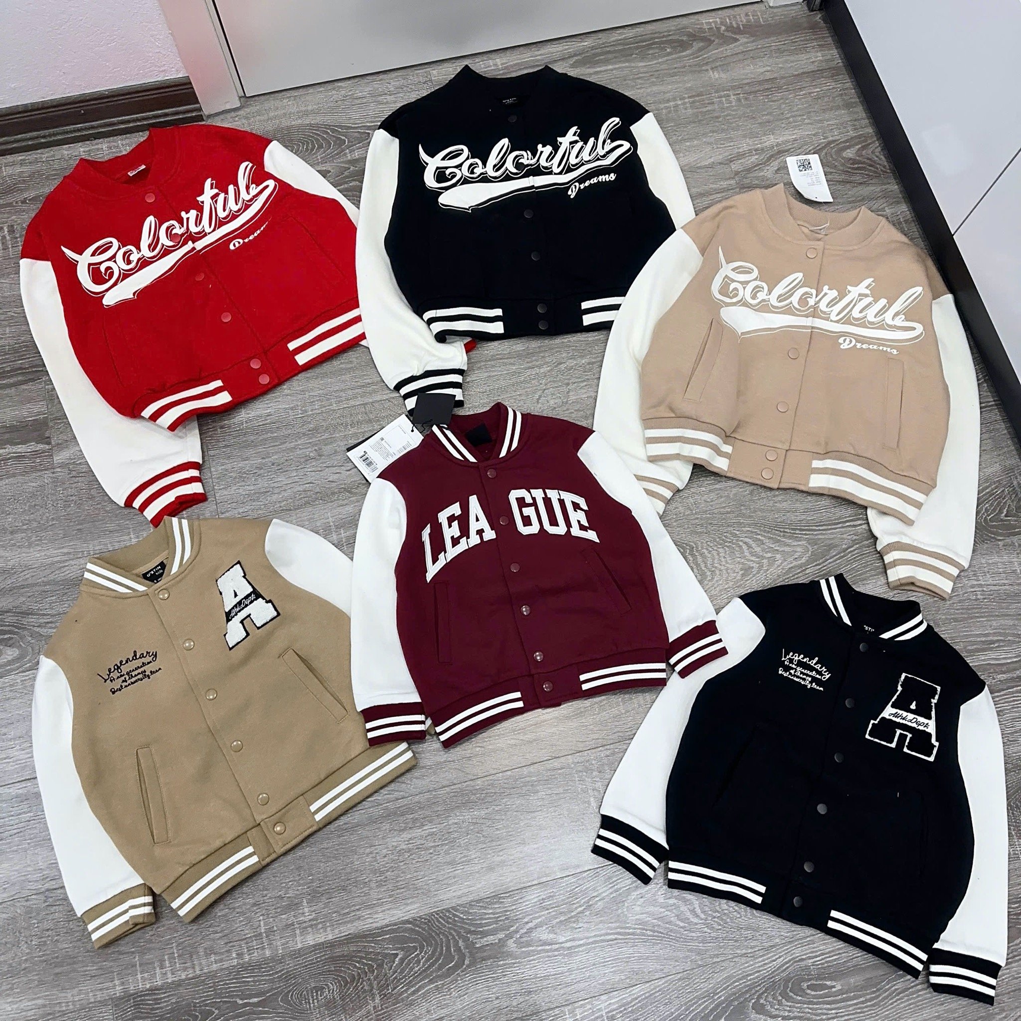 Áo khoác bomber nỉ bông Ostin dư xịn nhiều màu cho bé size 3-15y (dáng ngắn)