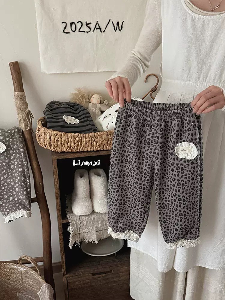 88302 - Quần nhung lót nỉ đại hàn Linanxi nhiều màu cho bé size 90-140