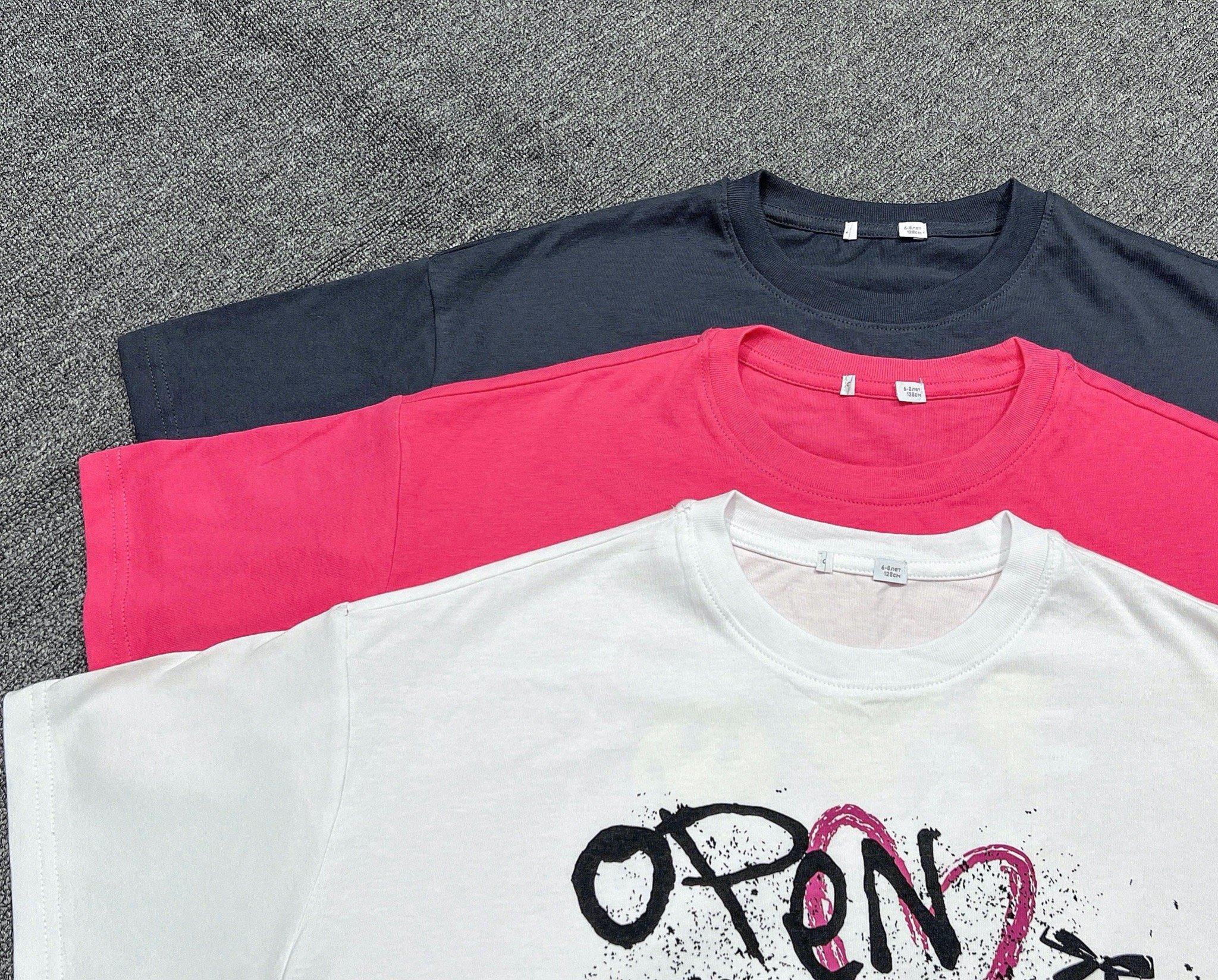 Áo cotton GGJJ dòng Đại 3 hình Bé Gái size 6 - 14y+