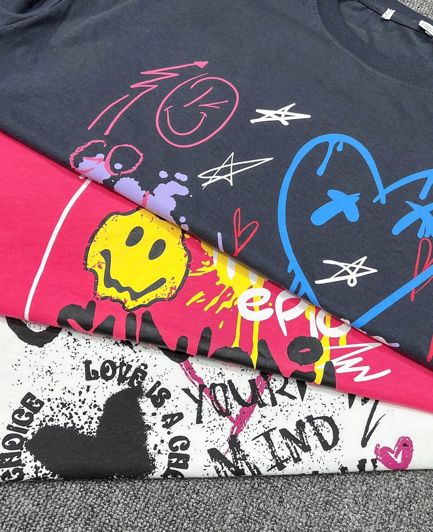 Áo cotton GGJJ dòng Đại 3 hình Bé Gái size 6 - 14y+