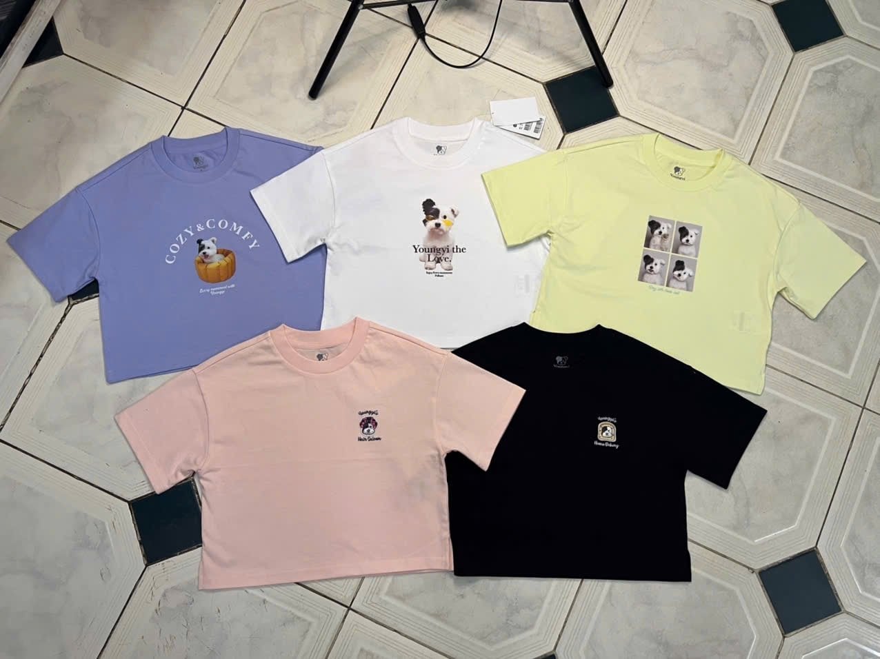 Áo thun dáng ngắn Polham xuất Hàn cho bé size 120-170