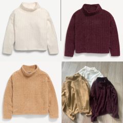 Áo len lông mềm Oldnavy cổ 3p BG size 1-5y