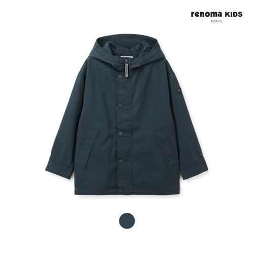 Áo khoác kaki 2 lớp Renoma đáp tay màu xanh size 120-160
