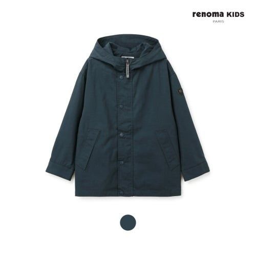 Áo khoác kaki 2 lớp Renoma đáp tay màu xanh size 120-160