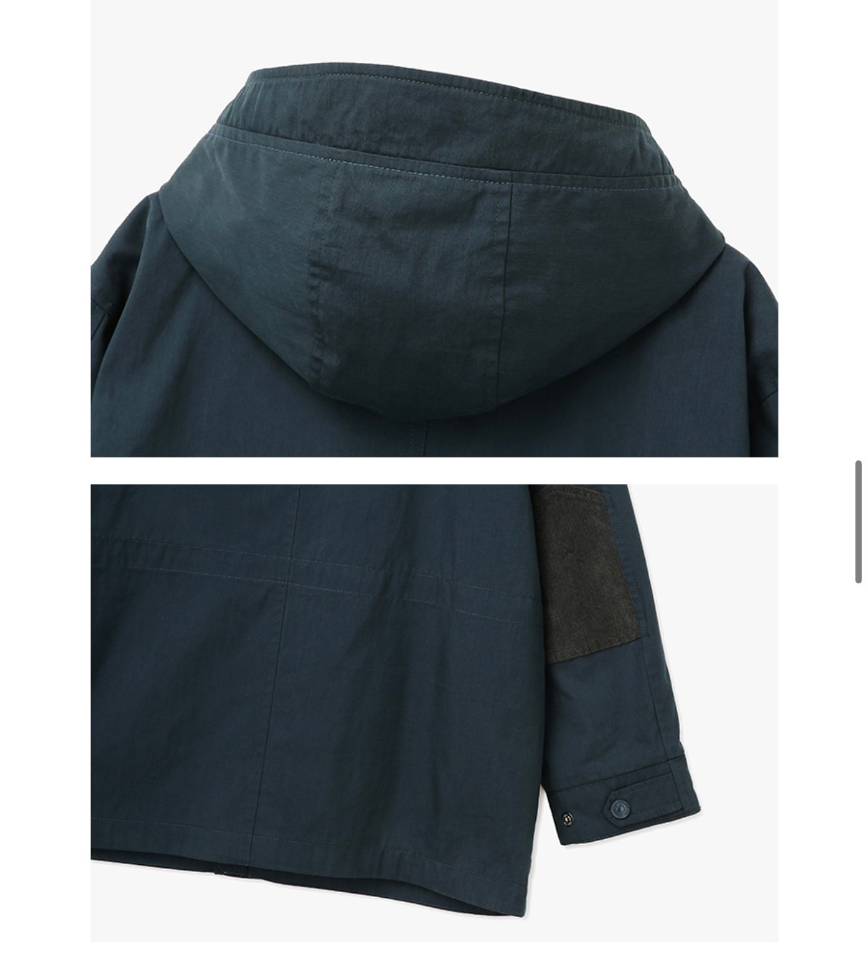 Áo khoác kaki 2 lớp Renoma đáp tay màu xanh size 120-160