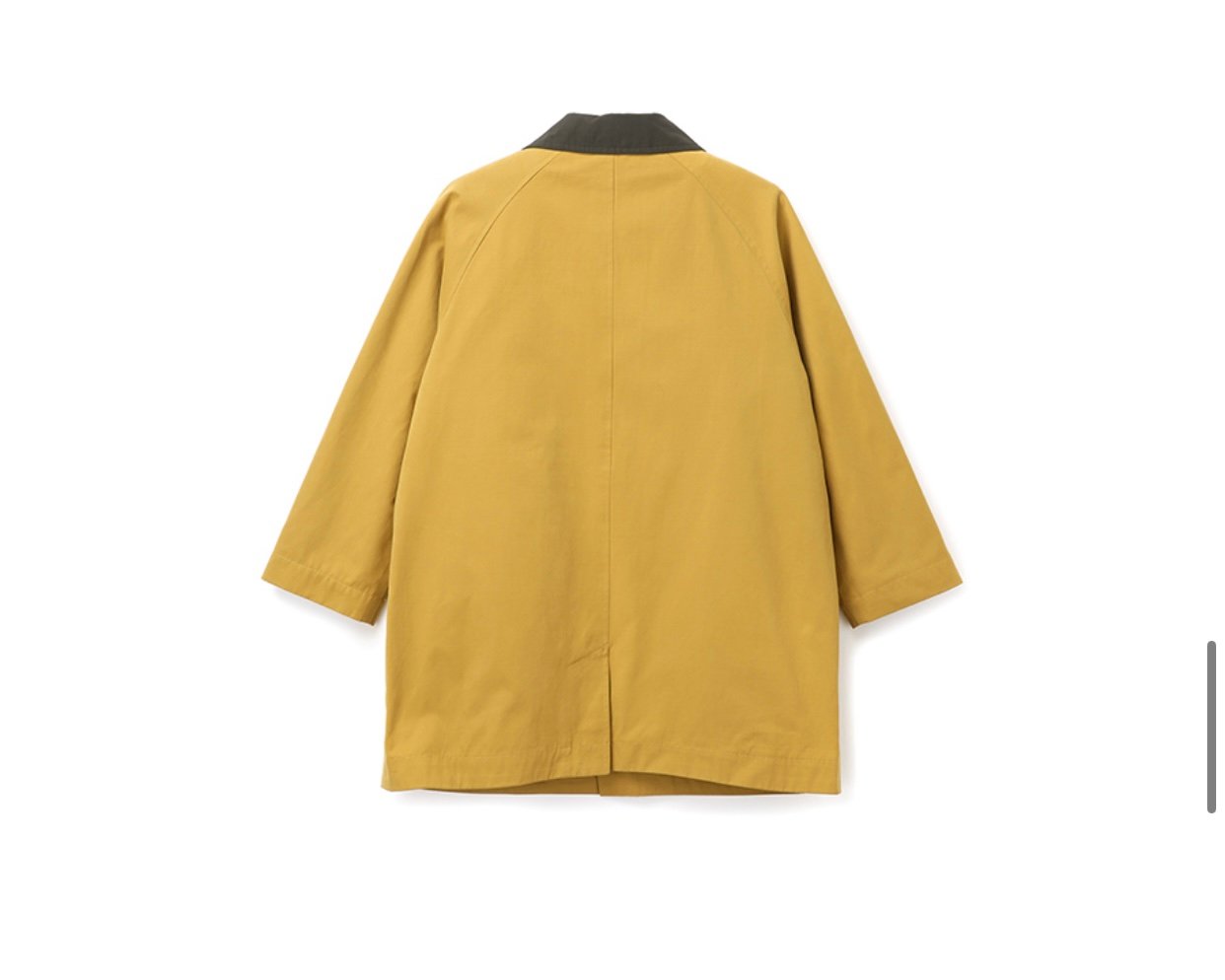 Áo khoác trenchcoat Renoma màu vàng phối cổ nâu BT 120-160