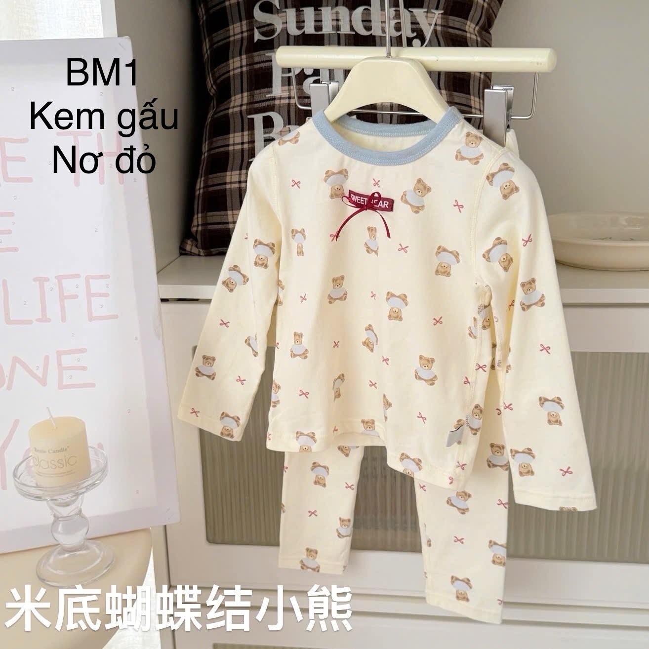 BM1 - Bộ thun dài tay Hey Honey nhiều mẫu cho bé size 90 - 150