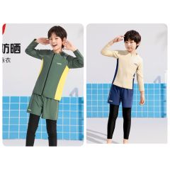 YY2458 - Bộ bơi 2ct YUKE dài tay chống nắng + quần dài HOPE 2 màu cho bé size XL-6XL (120-170)