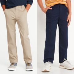 Quần kaki Oldnavy straight cạp khóa 2 màu BT size 5 - 20y