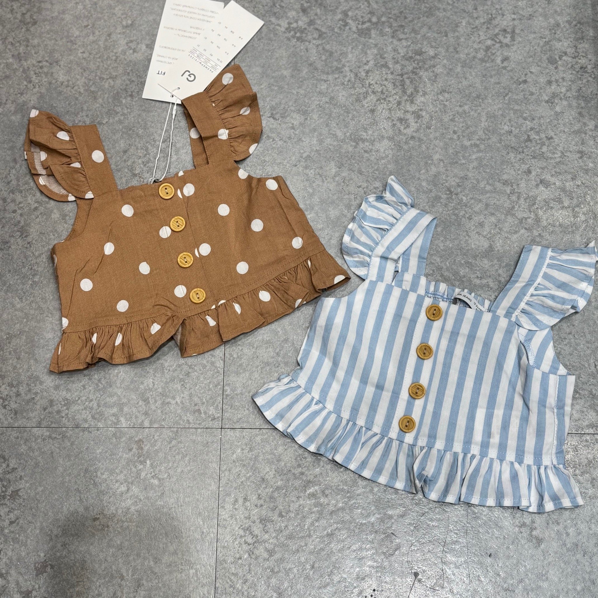 Áo rời croptop, quần rời vải lanh GGJJ dư xịn 2 màu bé gái size 2-8y