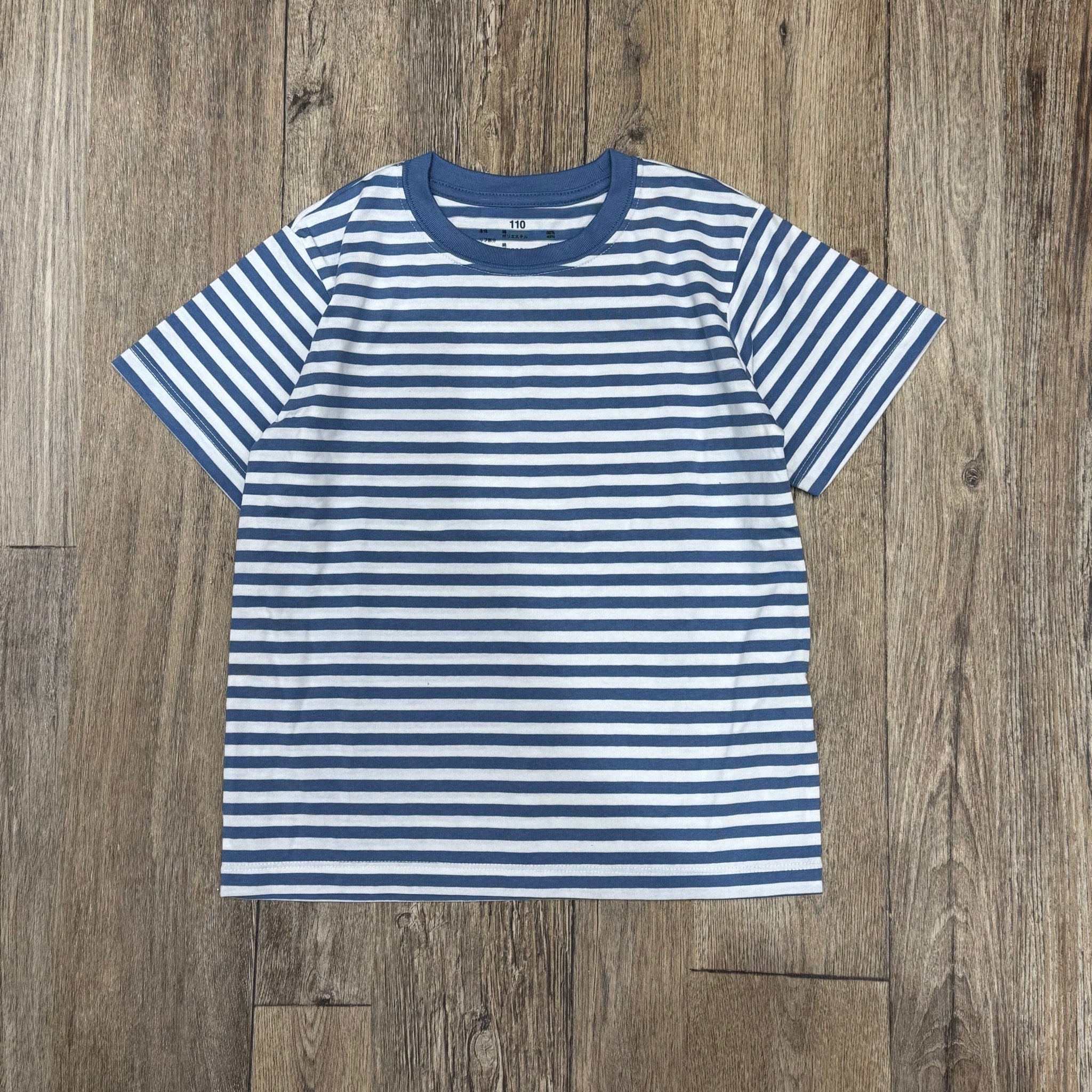 XH25 - Áo cotton Muji cộc tay kẻ nhiều màu cho bé size 110-150