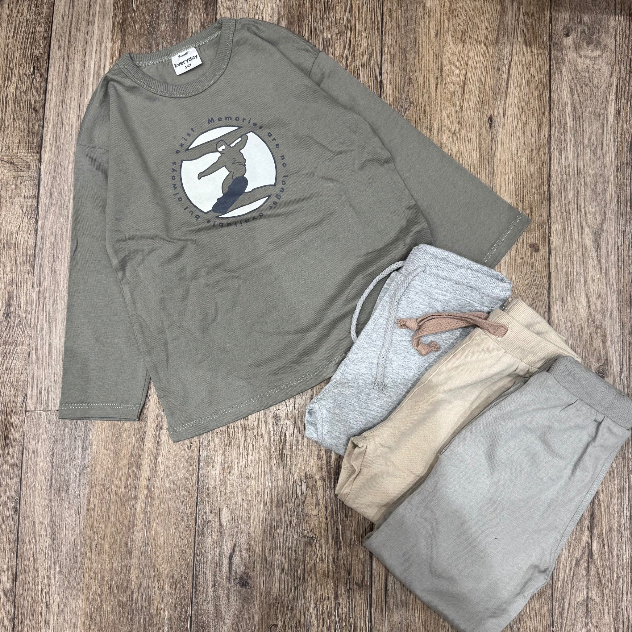 BBT30 - Bộ cotton Minene nhiều màu cho bé trai size 1-7y (quần ngẫu nhiên)