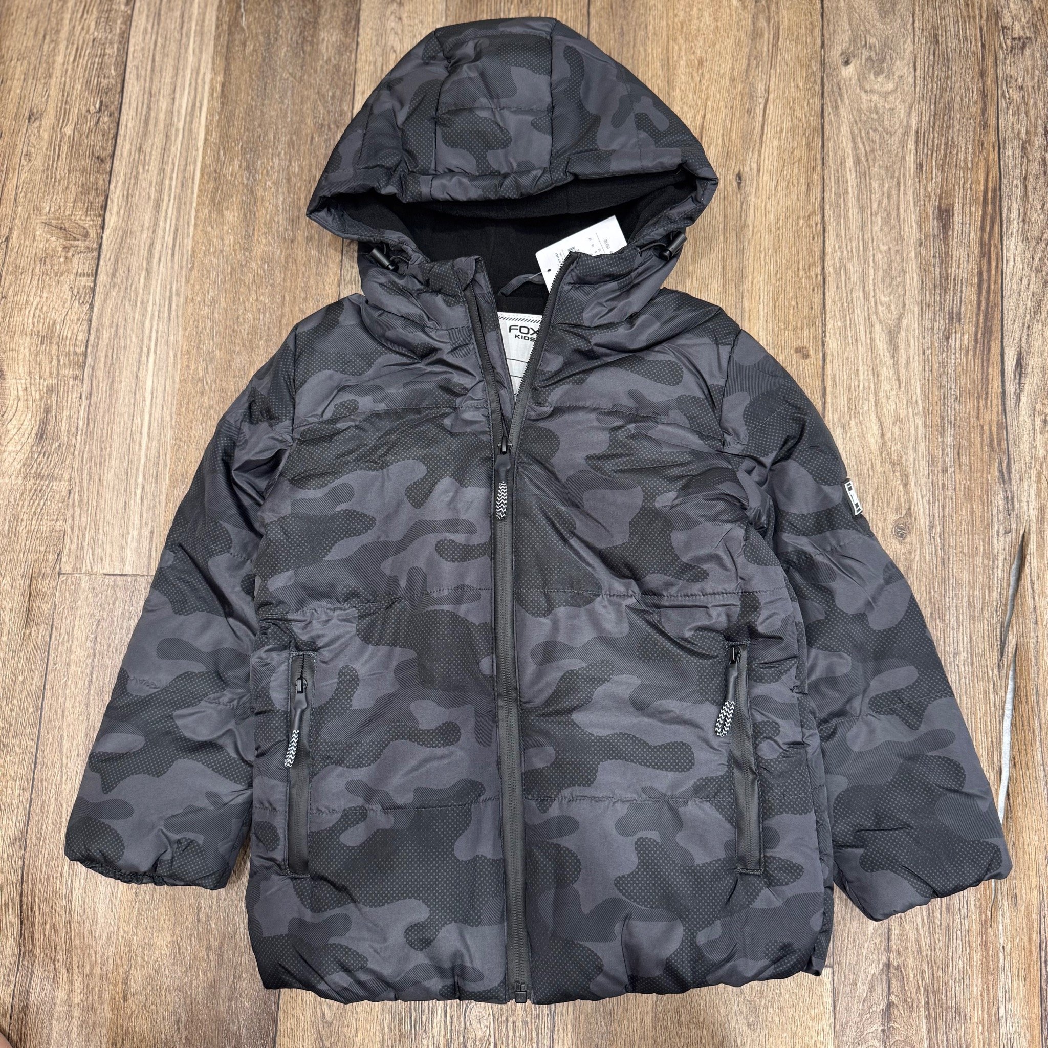 AKBT51 - Áo khoác phao FOX 2 màu rêu/zanzi cho bé trai size 4-18y