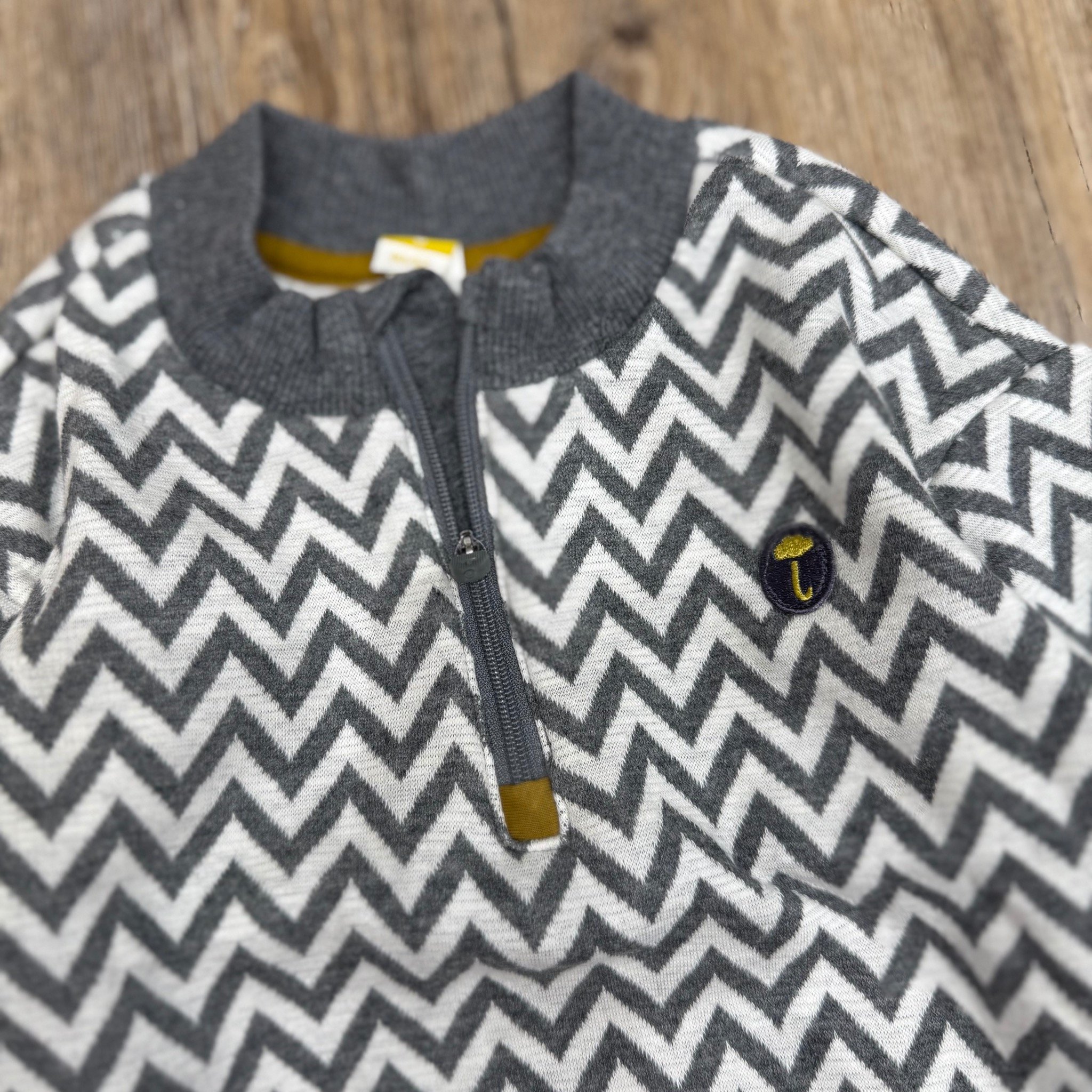 Áo nỉ lót lông MM họa tiết ghi cổ trụ cho bé size 90-120