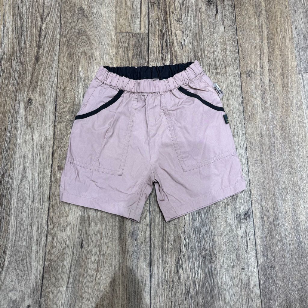 Quần short kaki Moimoln màu hồng viền nâu bé gái size 90-110