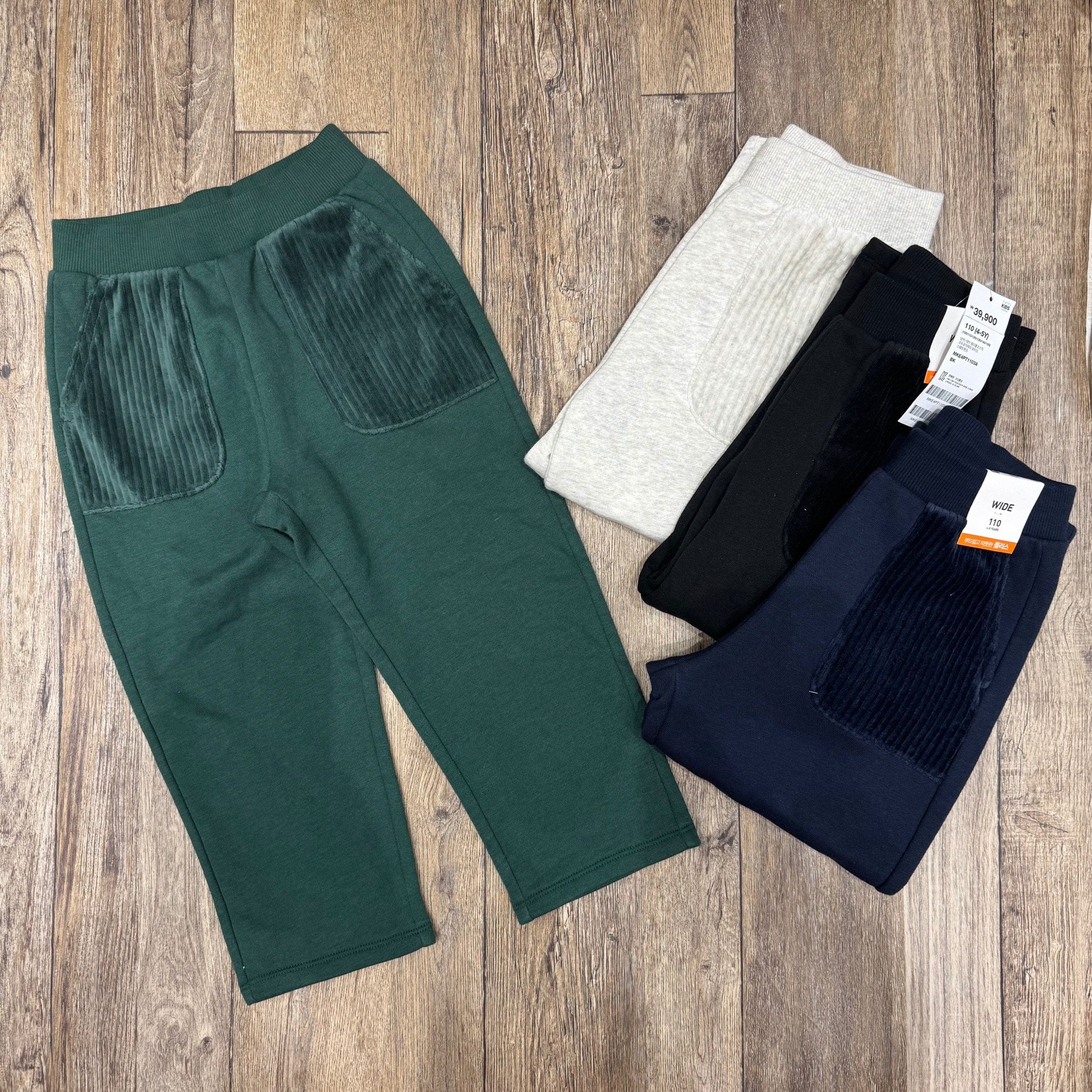 Quần baggy nỉ bông Topten phối túi nhung nhiều màu cho bé size 100-150