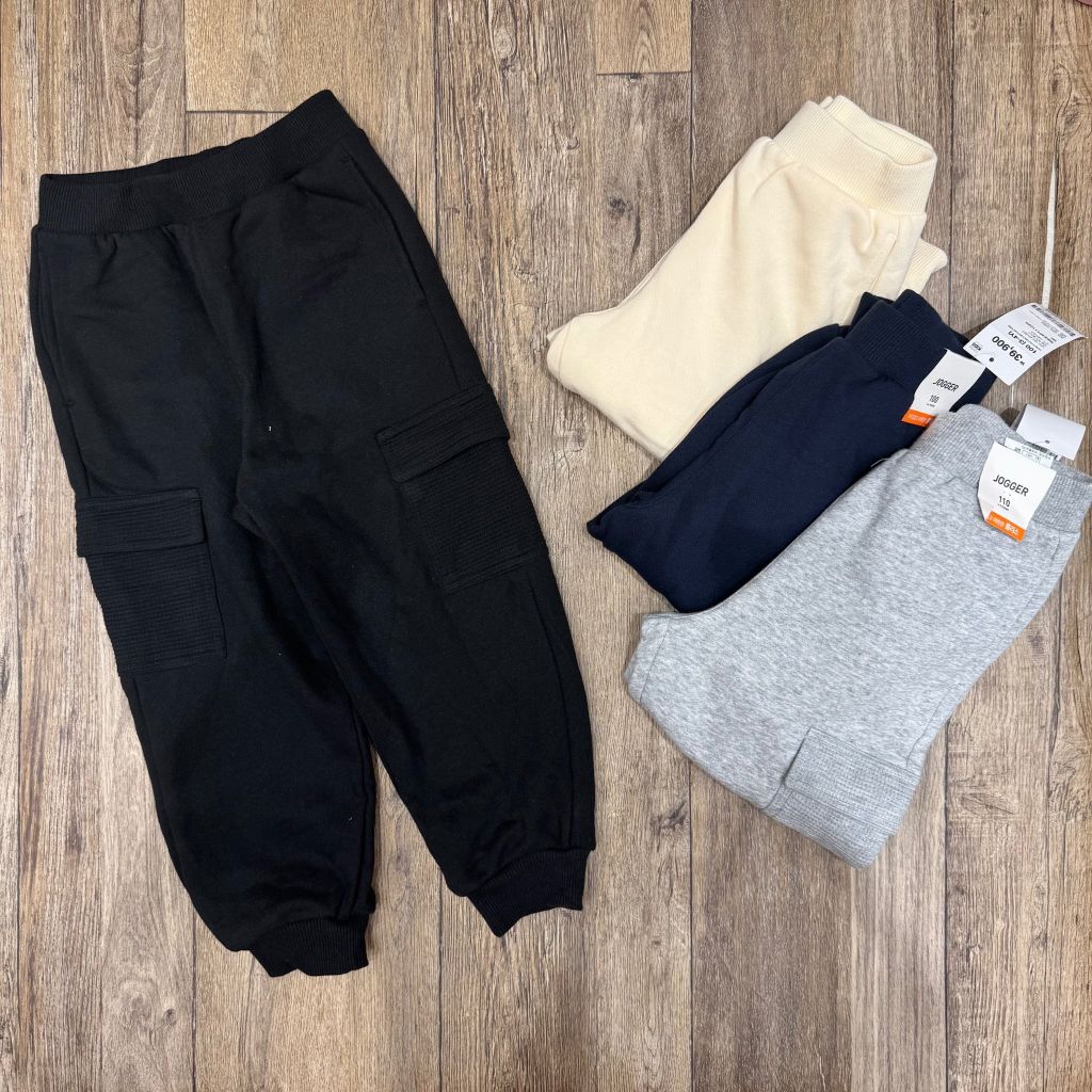 Quần jogger nỉ bông Topten phối túi nỉ tổ ong nhiều màu cho bé size 100-150