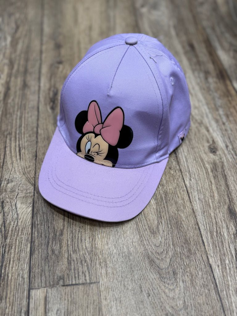 Mũ lưỡi trai Pri.mark màu tím họa tiết Minnie bé gái size 4-10y