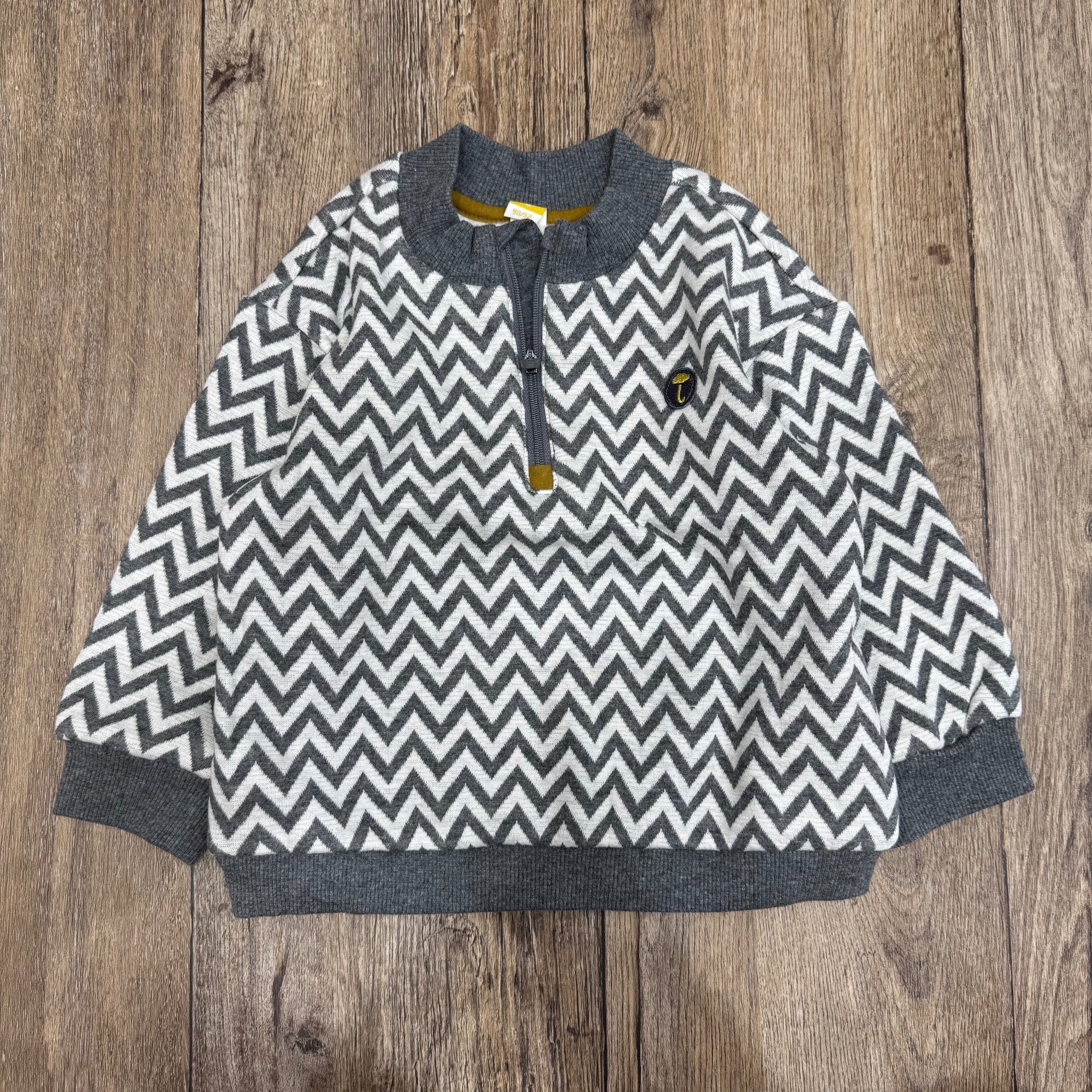 Áo nỉ lót lông MM họa tiết ghi cổ trụ cho bé size 90-120