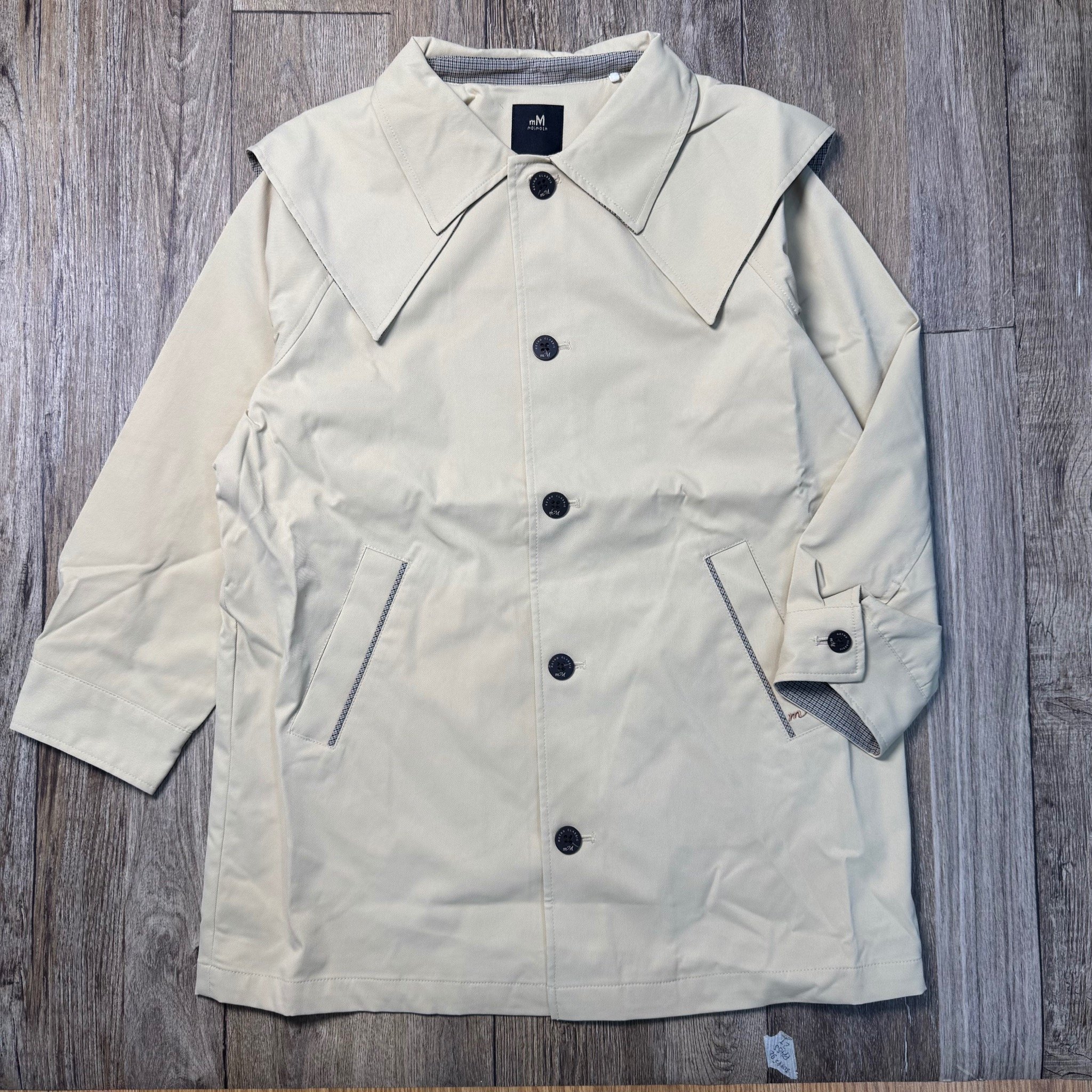 Áo khoác kaki Moimoln 2 lớp cổ bẻ phối cổ thuỷ thủ dáng dài cho bé size 90-140