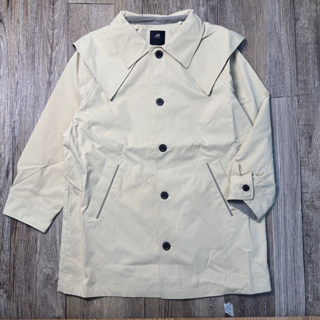 Áo khoác kaki Moimoln 2 lớp cổ bẻ phối cổ thuỷ thủ dáng dài cho bé size 90-140