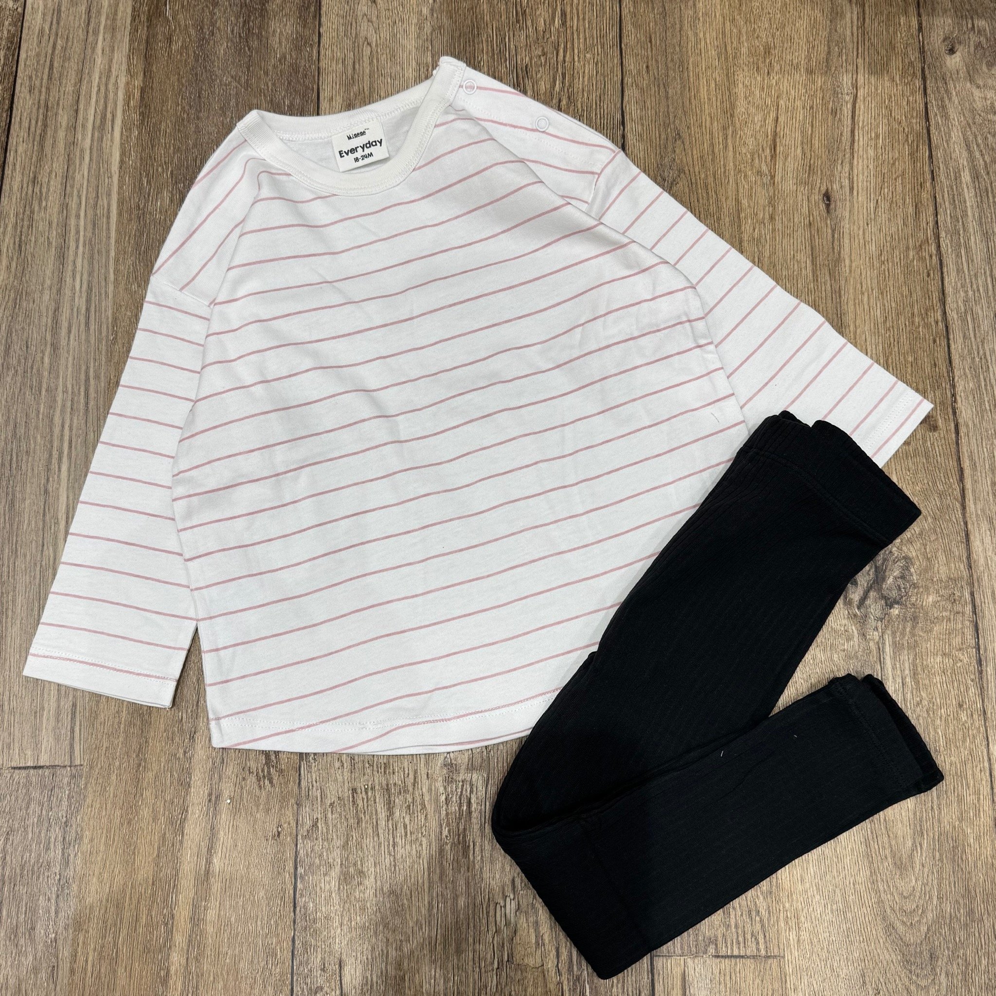 BBG28 - Bộ cotton Minene nhiều màu cho bé gái size 1-7y (quần ngẫu nhiên)