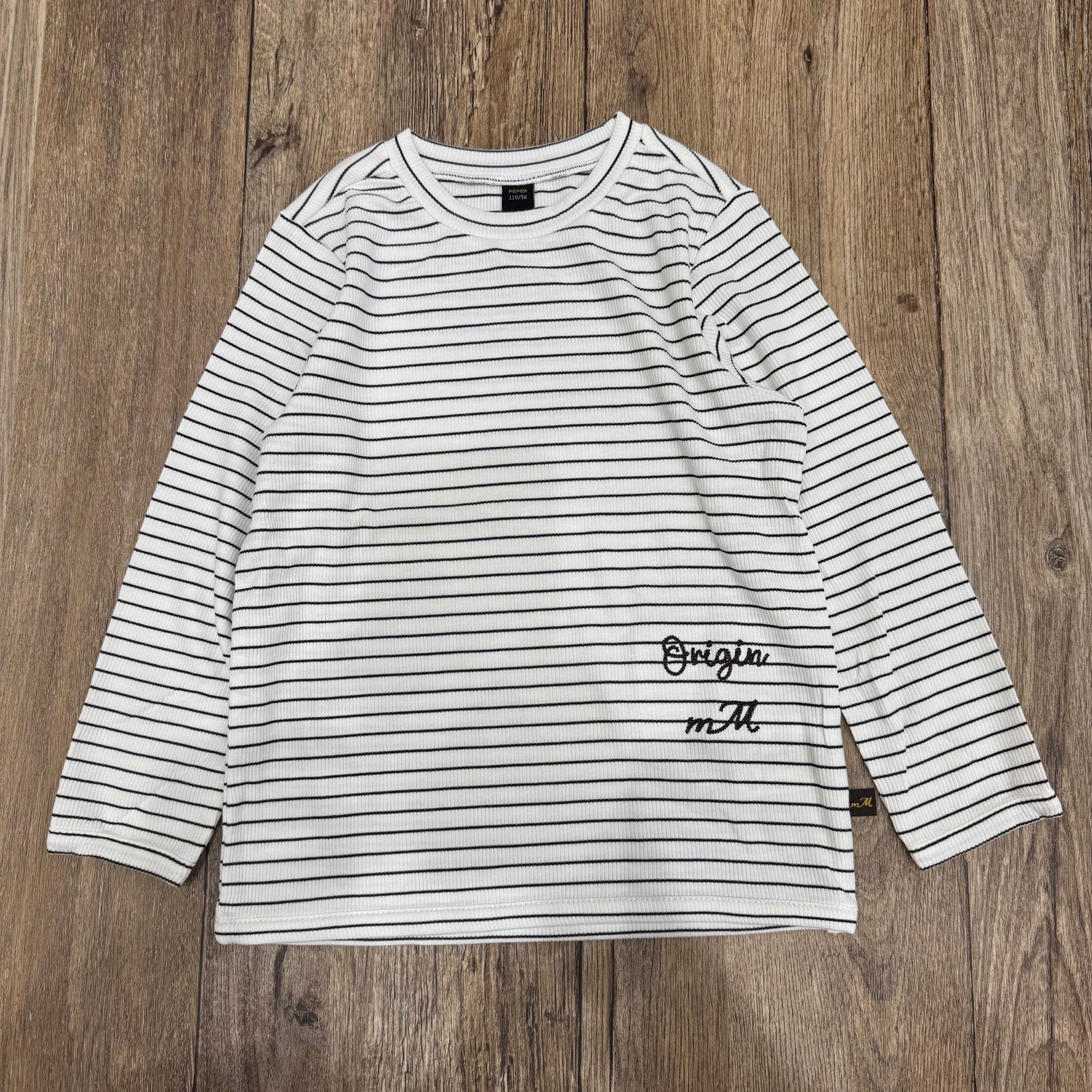 ABG21 - Áo thun MM kẻ trắng đen cho bé size 100-140