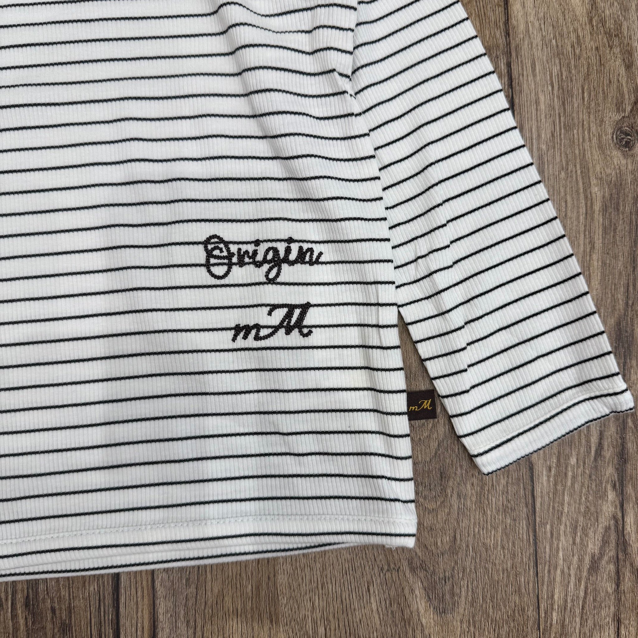 ABG21 - Áo thun MM kẻ trắng đen cho bé size 100-140