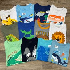 BM5 - Áo cotton cộc tay Place dòng Nhí nhiều mẫu Bé Trai size 12m - 6y