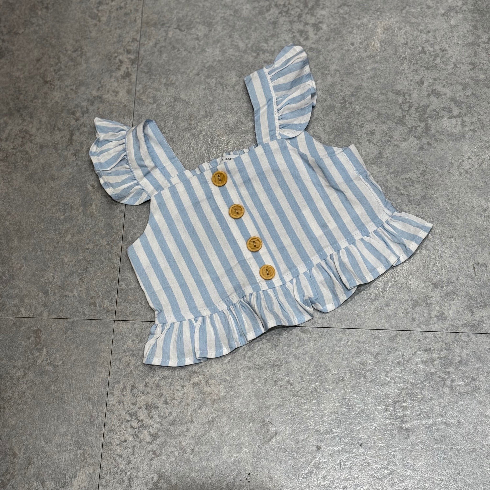 Áo rời croptop, quần rời vải lanh GGJJ dư xịn 2 màu bé gái size 2-8y