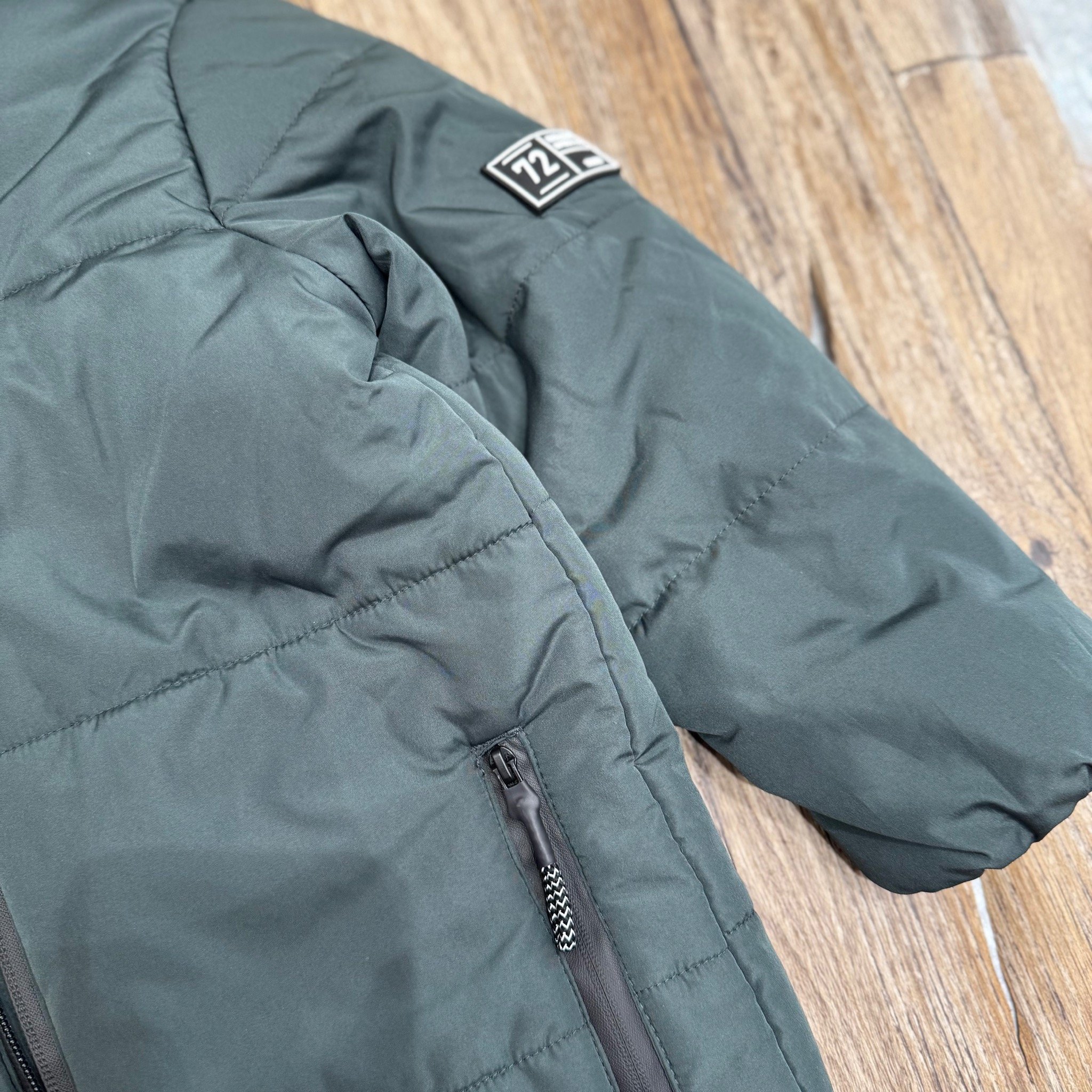 AKBT51 - Áo khoác phao FOX 2 màu rêu/zanzi cho bé trai size 4-18y