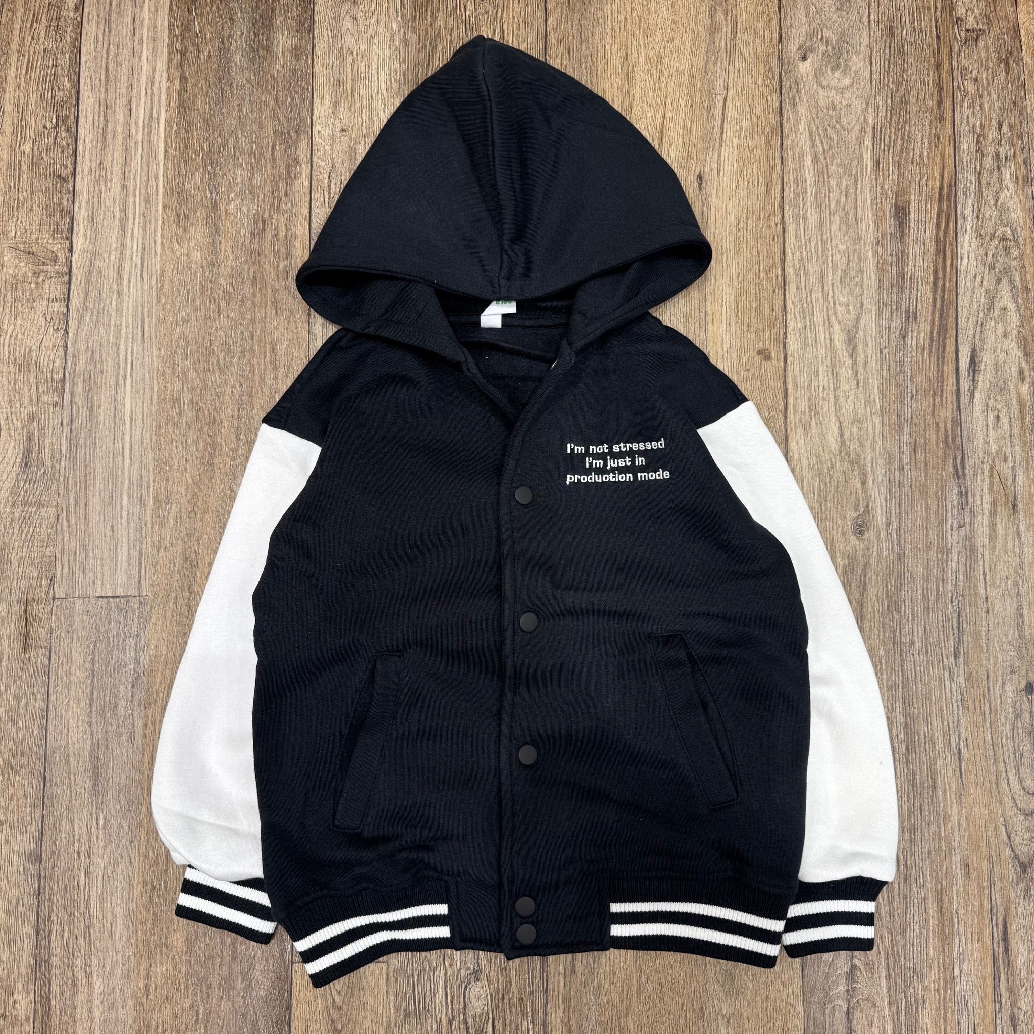 AKBT45 - Áo khoác bomber nỉ Sela 2 màu đen, đỏ đô cho bé size 122-164