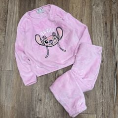 Bộ băng lông Pri.mark dư xịn màu hồng Stitch cho bé size 5-15y