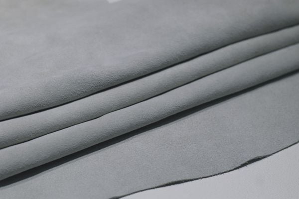 Cow Split Suede Leather - Grey Color
