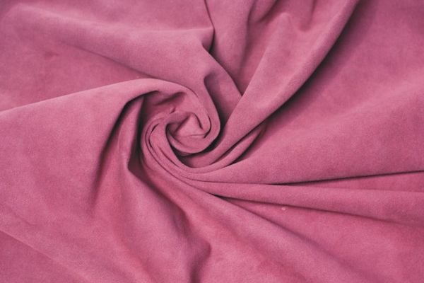 Cow Split Suede Leather - Burgundy Color