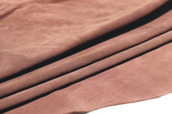 Cow Split Suede Leather - Brown Color