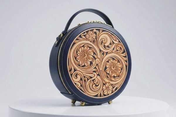 Túi Nữ Da Bò Thật, Chạm Khắc Thủ Công