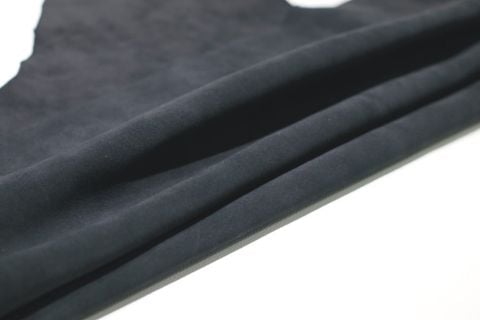 Cow Split Suede Leather - Black Color