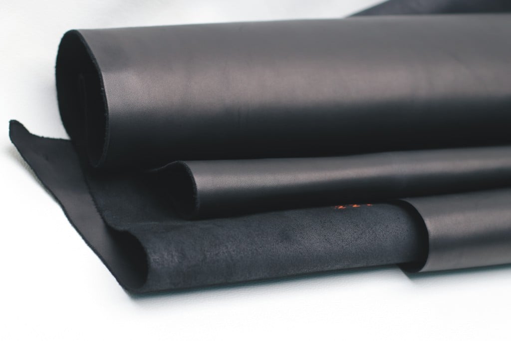 Vegetable Tanned Crust Leather - Black Color
