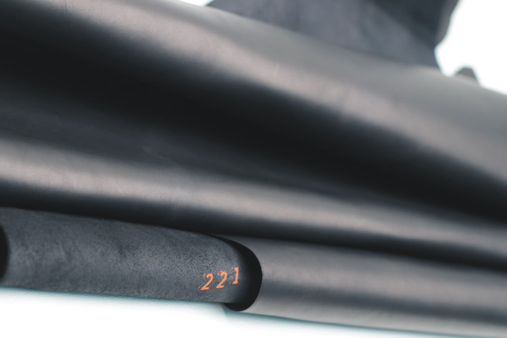 Vegetable Tanned Crust Leather - Black Color