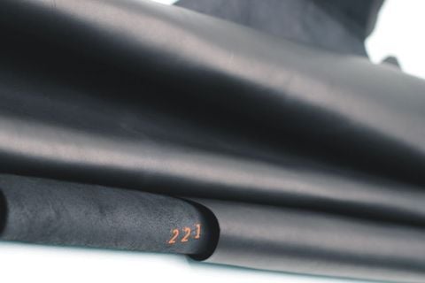 Vegetable Tanned Crust Leather - Black Color