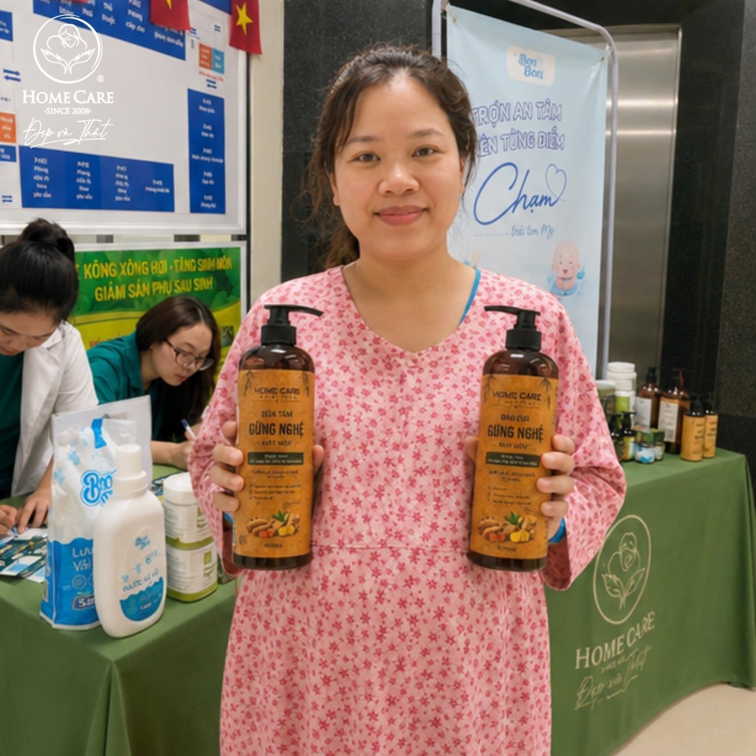  Combo Dầu Gội, Sữa Tắm Gừng Nghệ Cho Mẹ Bầu & Sau Sinh 500ml 