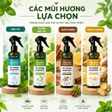  [Mua 1 Tặng 1] Xịt Phòng Tinh Dầu Bạc Hà, Quế, Chanh Giúp Thơm Phòng, Xua Đuổi Muỗi Côn Trùng 